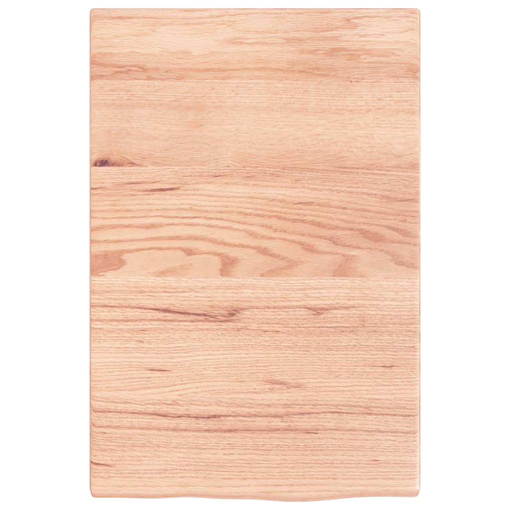 Zidna polica svjetlosmeđa 40x60x2 cm od obrađene hrastovine