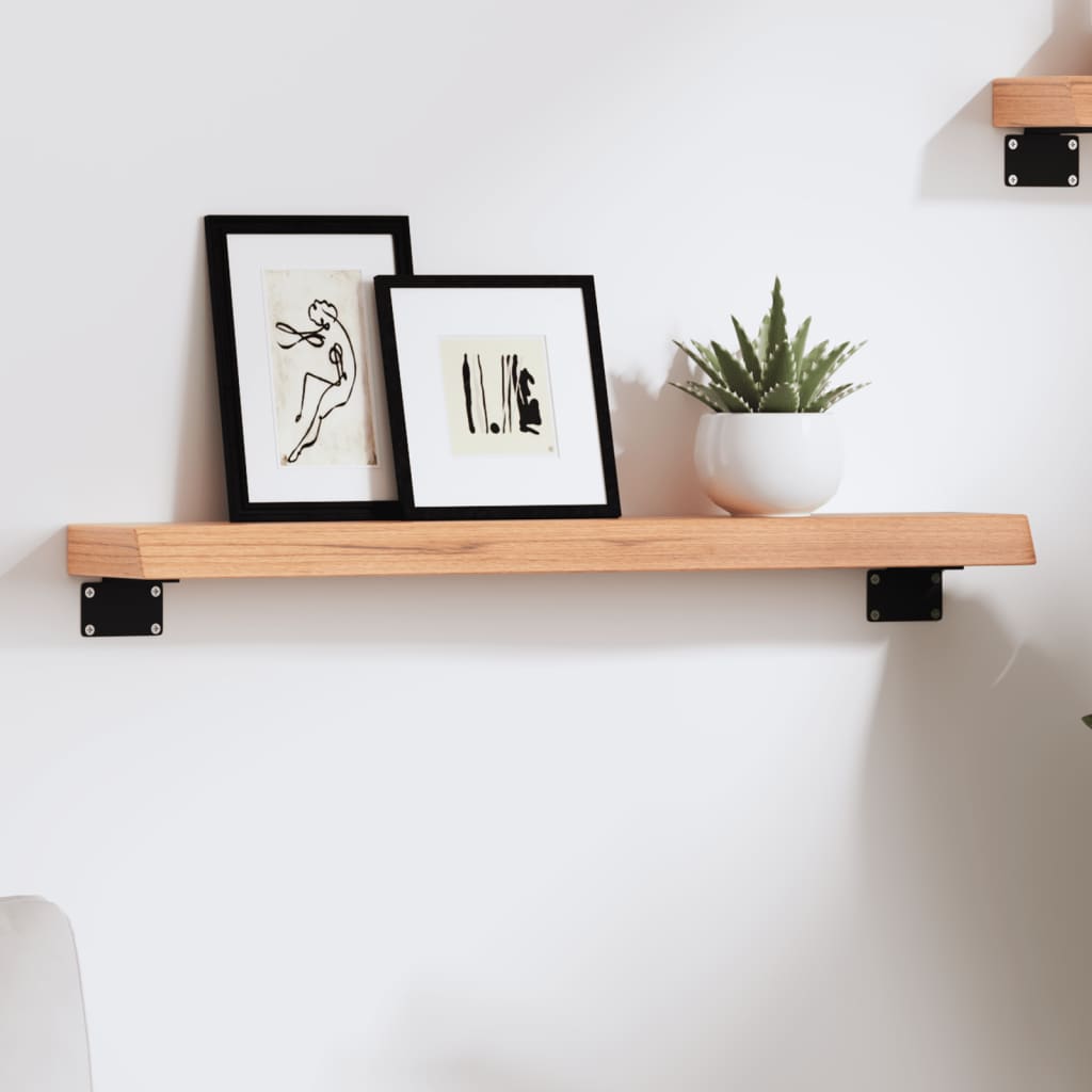 Zidna polica svjetlosmeđa 60 x 10 x 4 cm od obrađene hrastovine