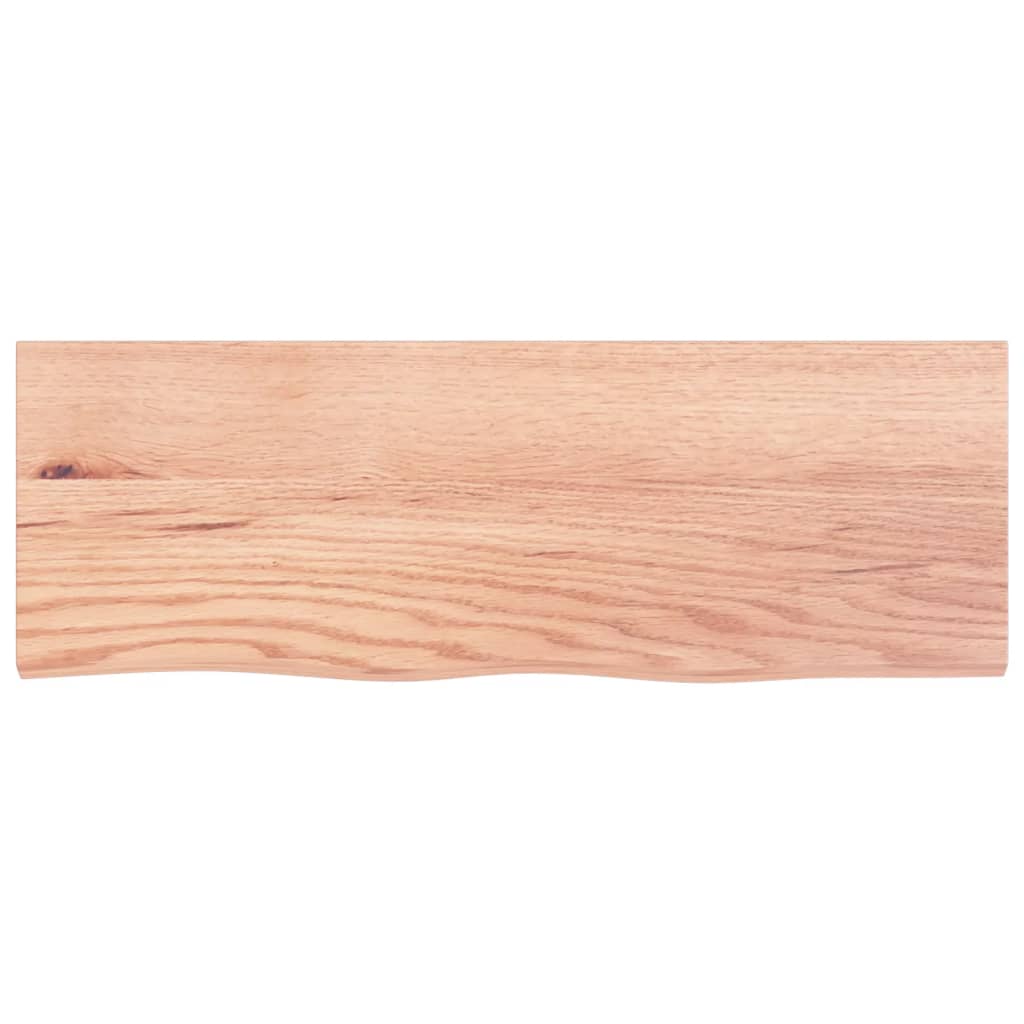 Zidna polica svjetlosmeđa 80x30x(2-6) cm obrađena hrastovina
