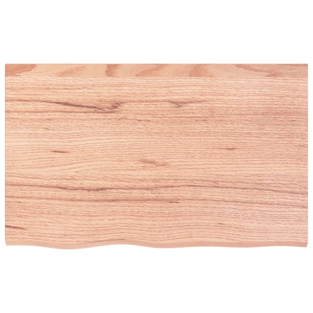 Zidna polica svjetlosmeđa 80x50x(2-4) cm obrađena hrastovina