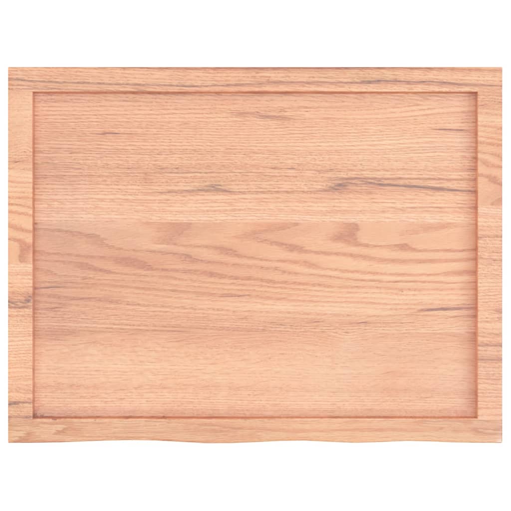 Zidna polica svjetlosmeđa 80x60x(2-6) cm obrađena hrastovina