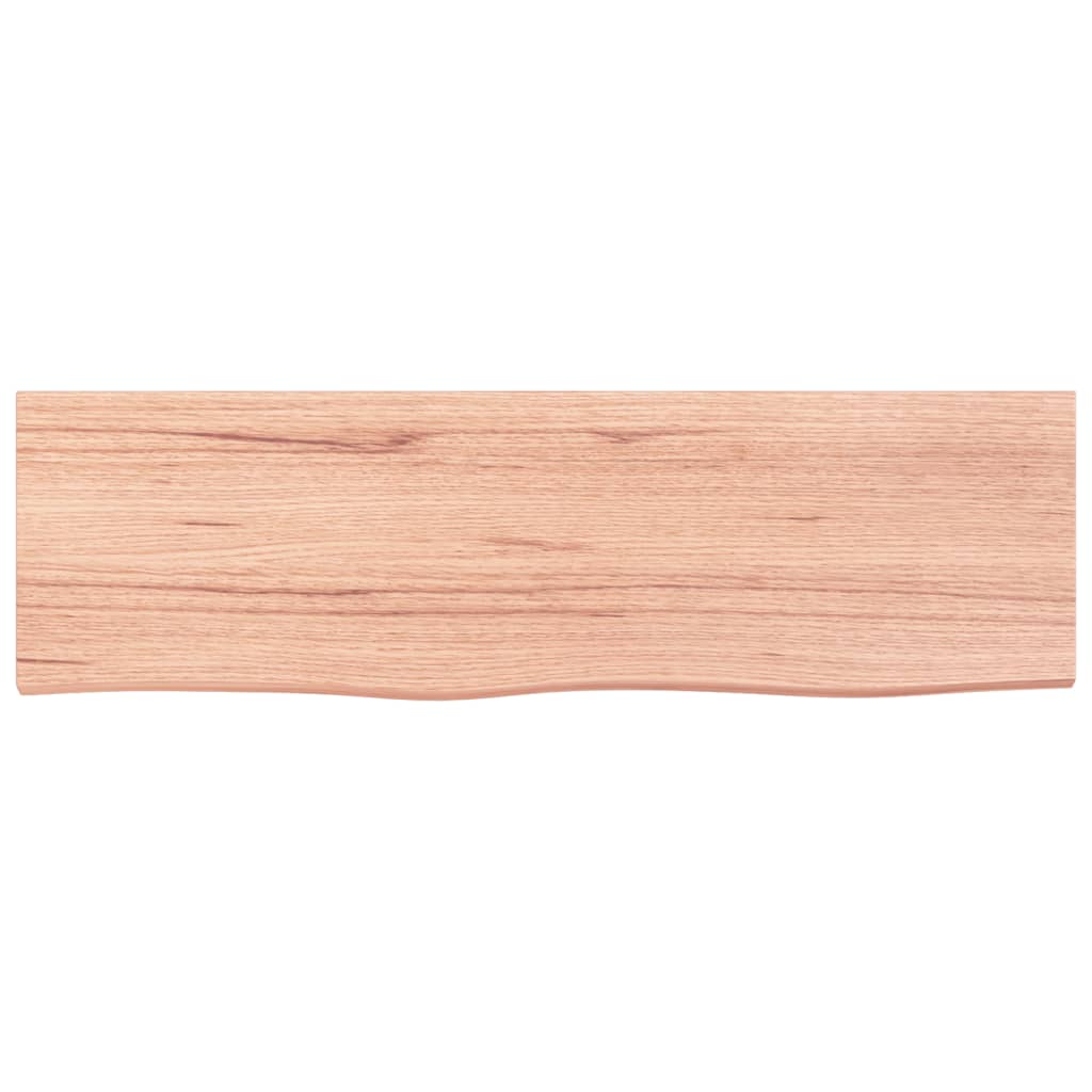 Zidna polica svjetlosmeđa 100x30x(2-4) cm obrađena hrastovina