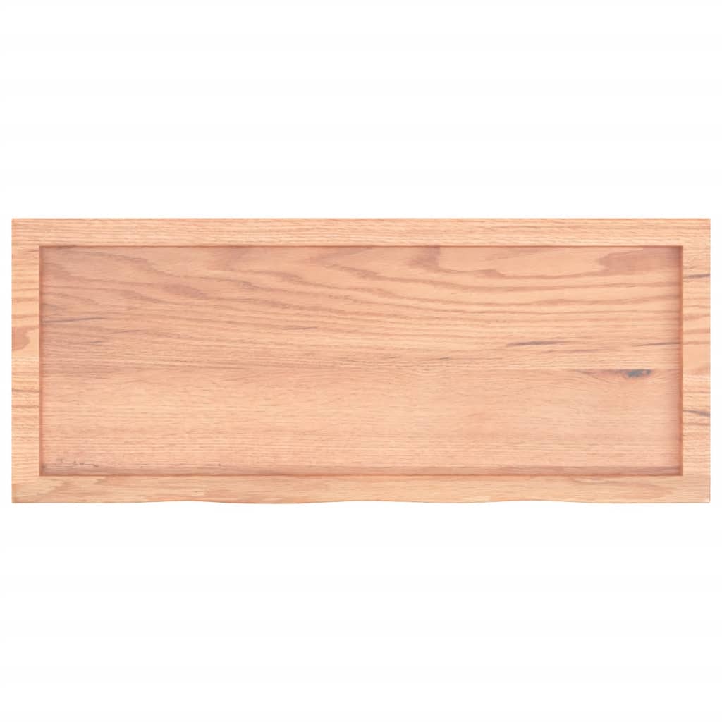 Zidna polica svjetlosmeđa 100x40x(2-4) cm obrađena hrastovina