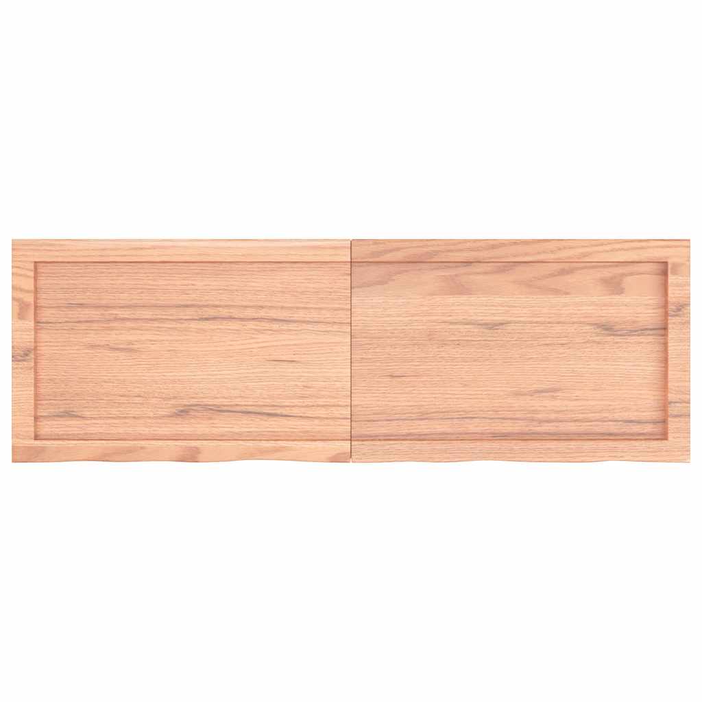 Zidna polica svjetlosmeđa 120x40x(2-4) cm obrađena hrastovina