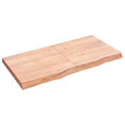 Zidna polica svjetlosmeđa 120x60x(2-6) cm obrađena hrastovina