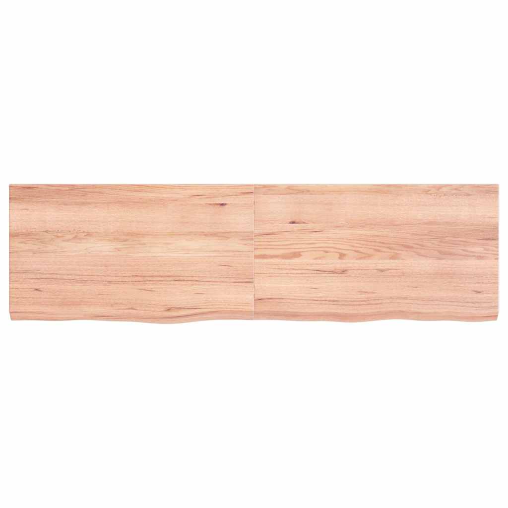 Zidna polica svjetlosmeđa 140x40x(2-4) cm obrađena hrastovina