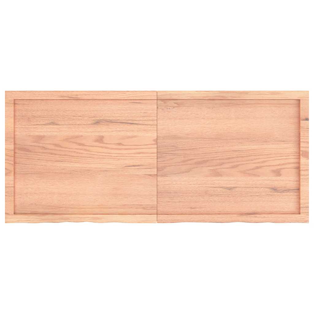 Zidna polica svjetlosmeđa 140x60x(2-4) cm obrađena hrastovina