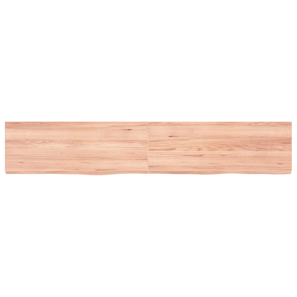 Zidna polica svjetlosmeđa 160x30x(2-4) cm obrađena hrastovina