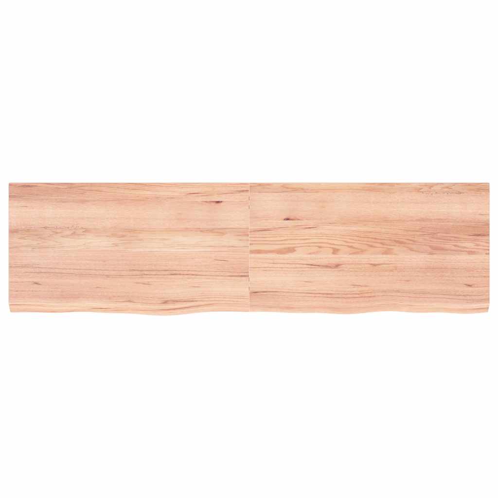 Zidna polica svjetlosmeđa 180x50x(2-4) cm obrađena hrastovina