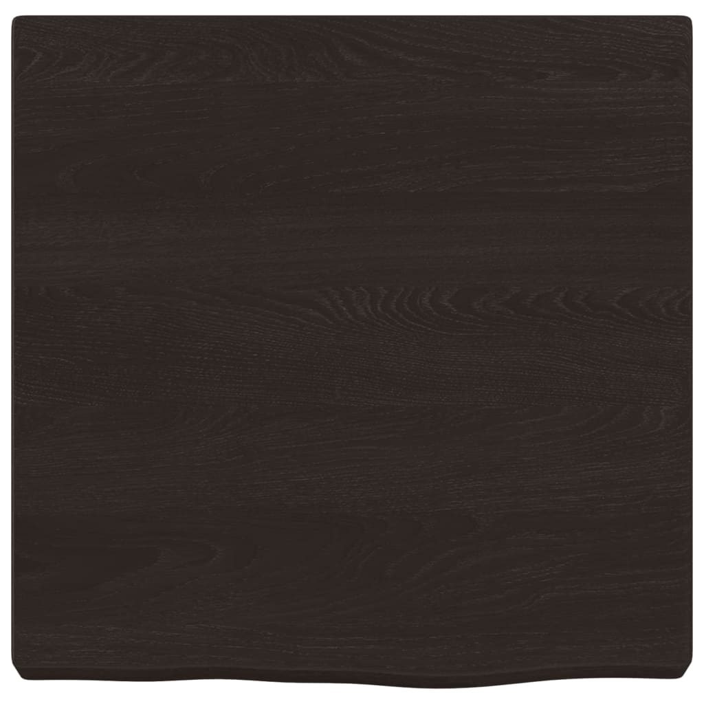 Zidna polica tamnosmeđa 40x40x(2-4) cm od obrađene hrastovine