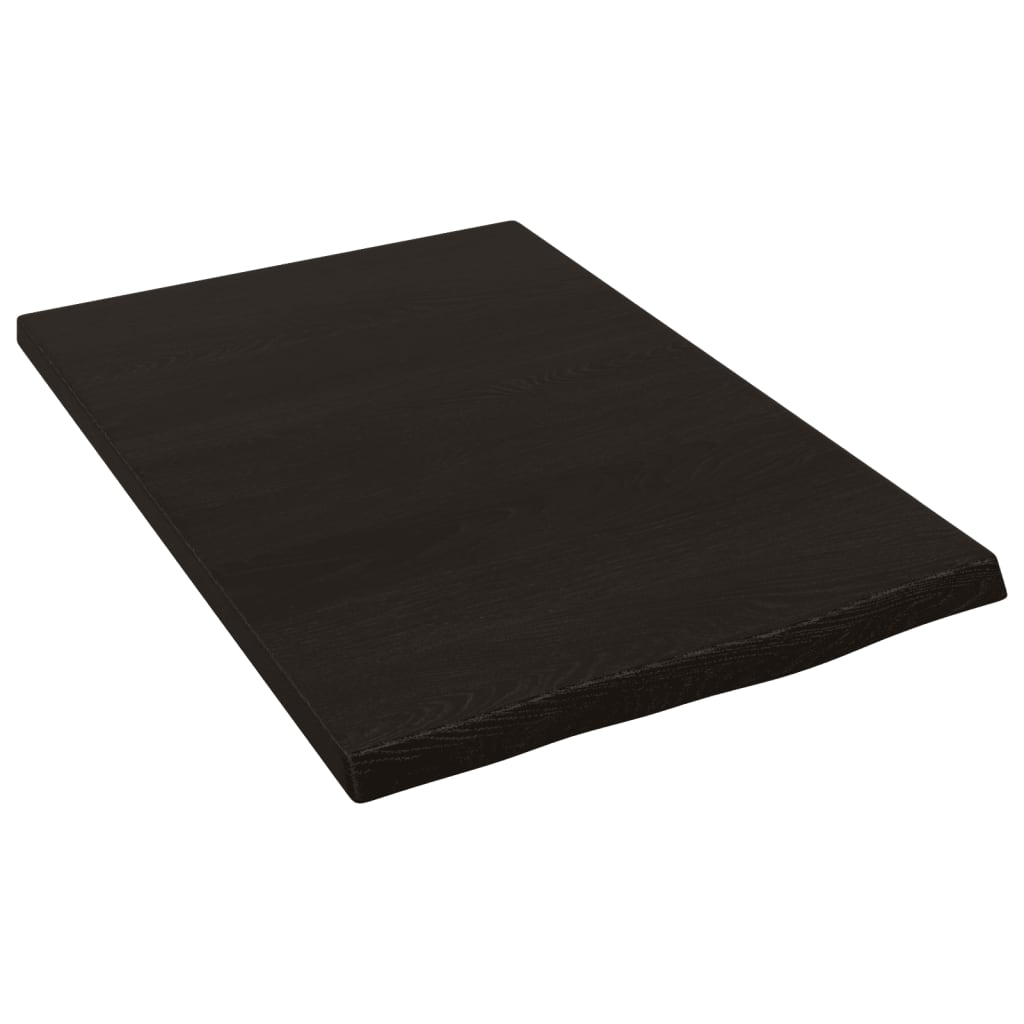 Zidna polica tamnosmeđa 40 x 60 x 2 cm od obrađene hrastovine