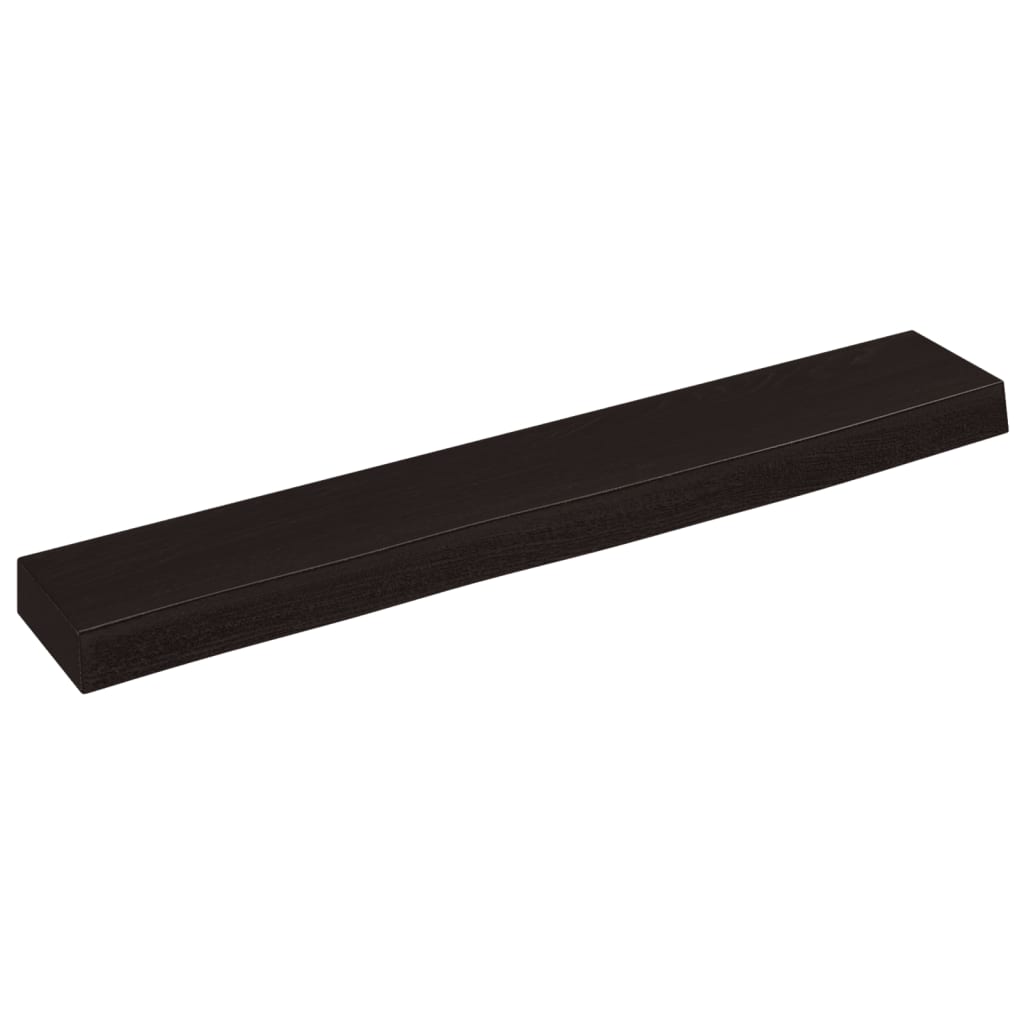 Zidna polica tamnosmeđa 60x10x4 cm od obrađene hrastovine