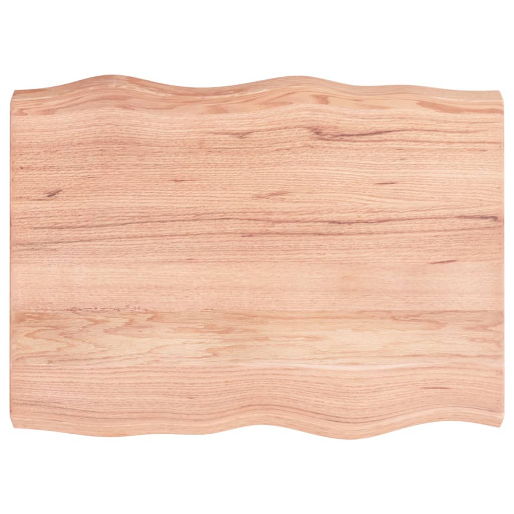 Stolna ploča svjetlosmeđa 80x60x(2-6) cm obrađena hrastovina