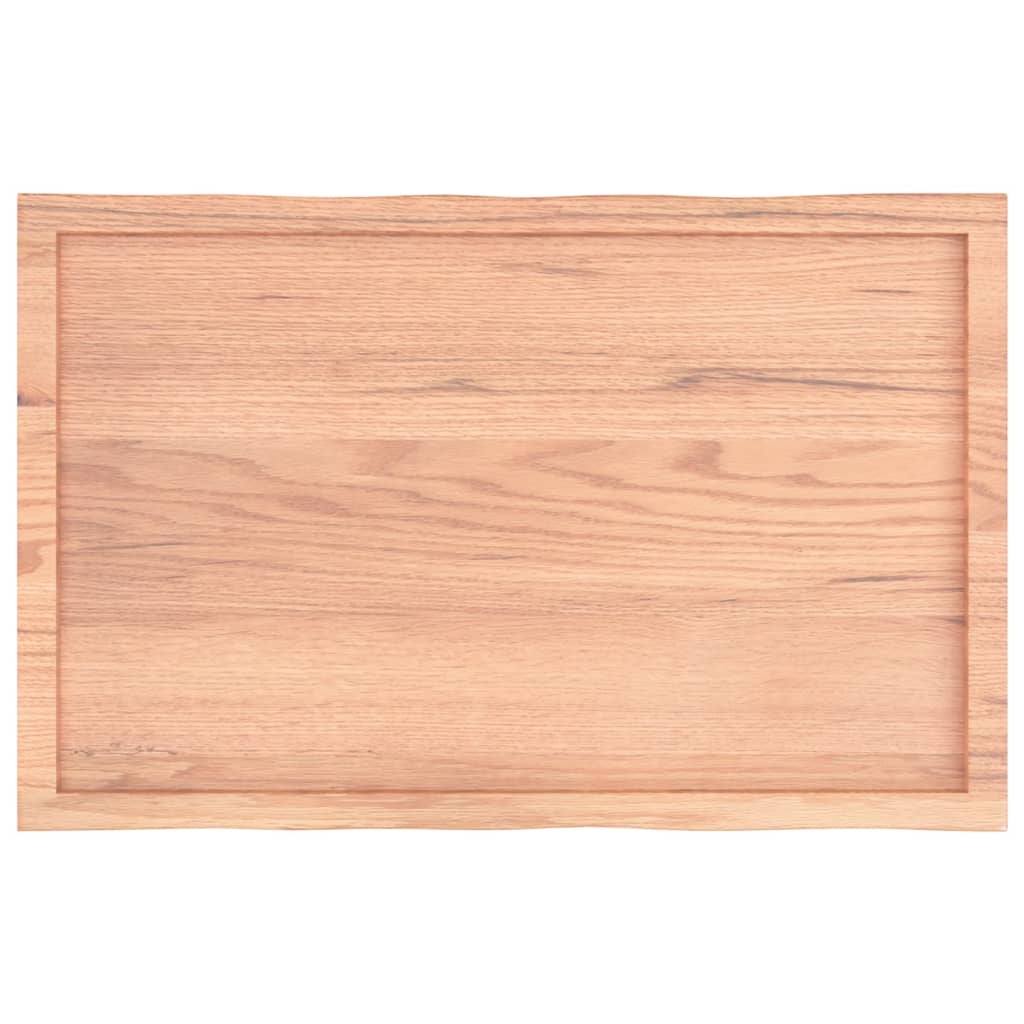 Stolna ploča svjetlosmeđa 100x60x(2-4) cm obrađena hrastovina