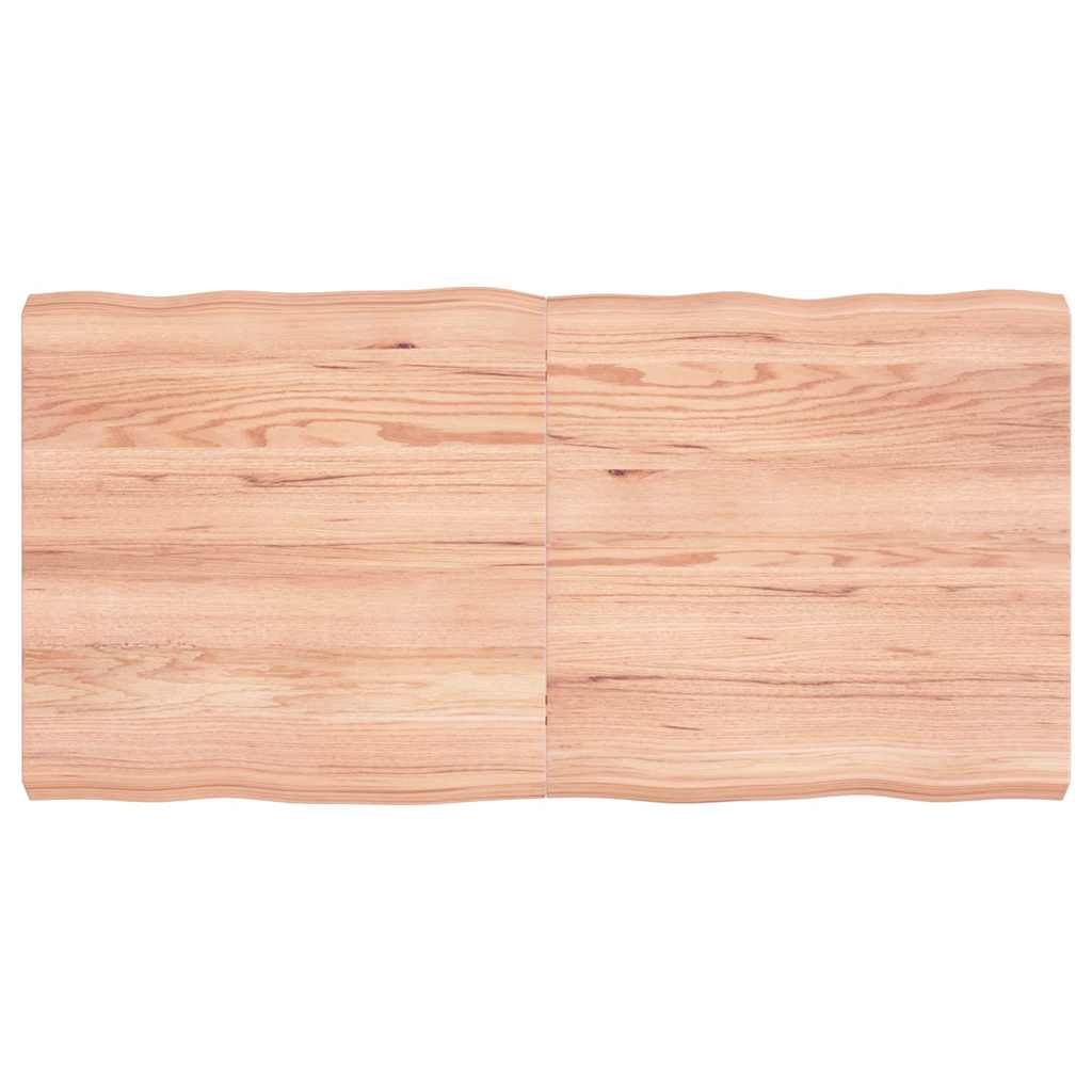 Stolna ploča svjetlosmeđa 120x60x(2-6) cm obrađena hrastovina