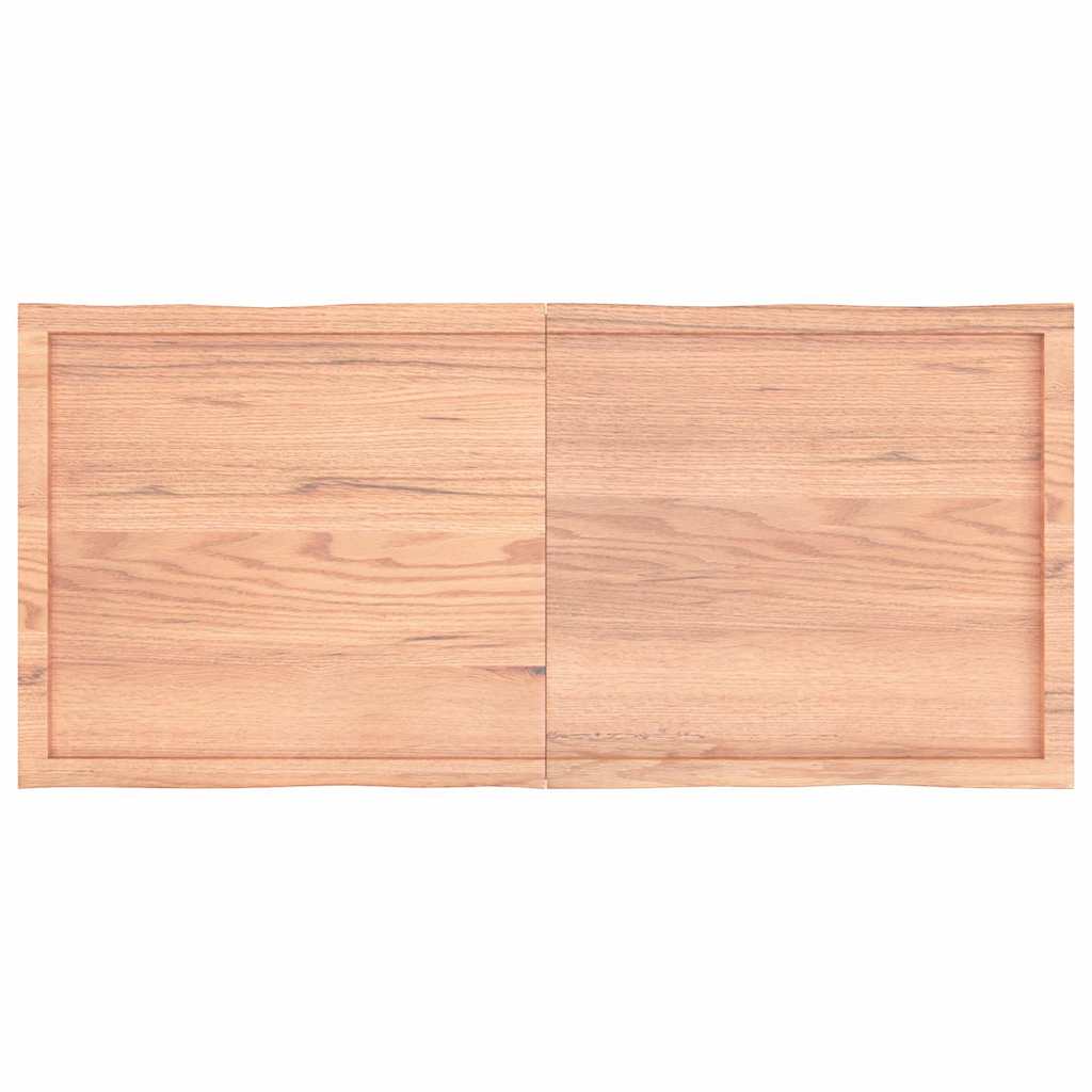 Stolna ploča svjetlosmeđa 140x60x(2-6) cm obrađena hrastovina