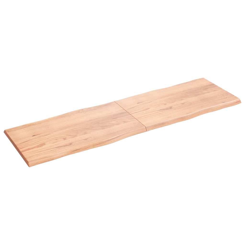 Stolna ploča svjetlosmeđa 200x60x(2-4) cm obrađena hrastovina