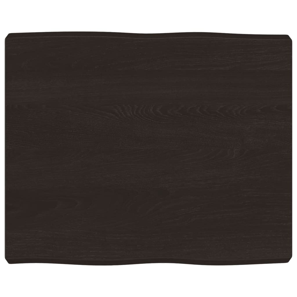 Stolna ploča tamnosmeđa 60x50x(2-6) cm obrađena hrastovina
