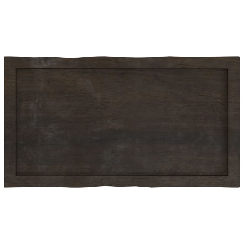 Stolna ploča tamnosmeđa 80x40x(2-4) cm obrađena hrastovina