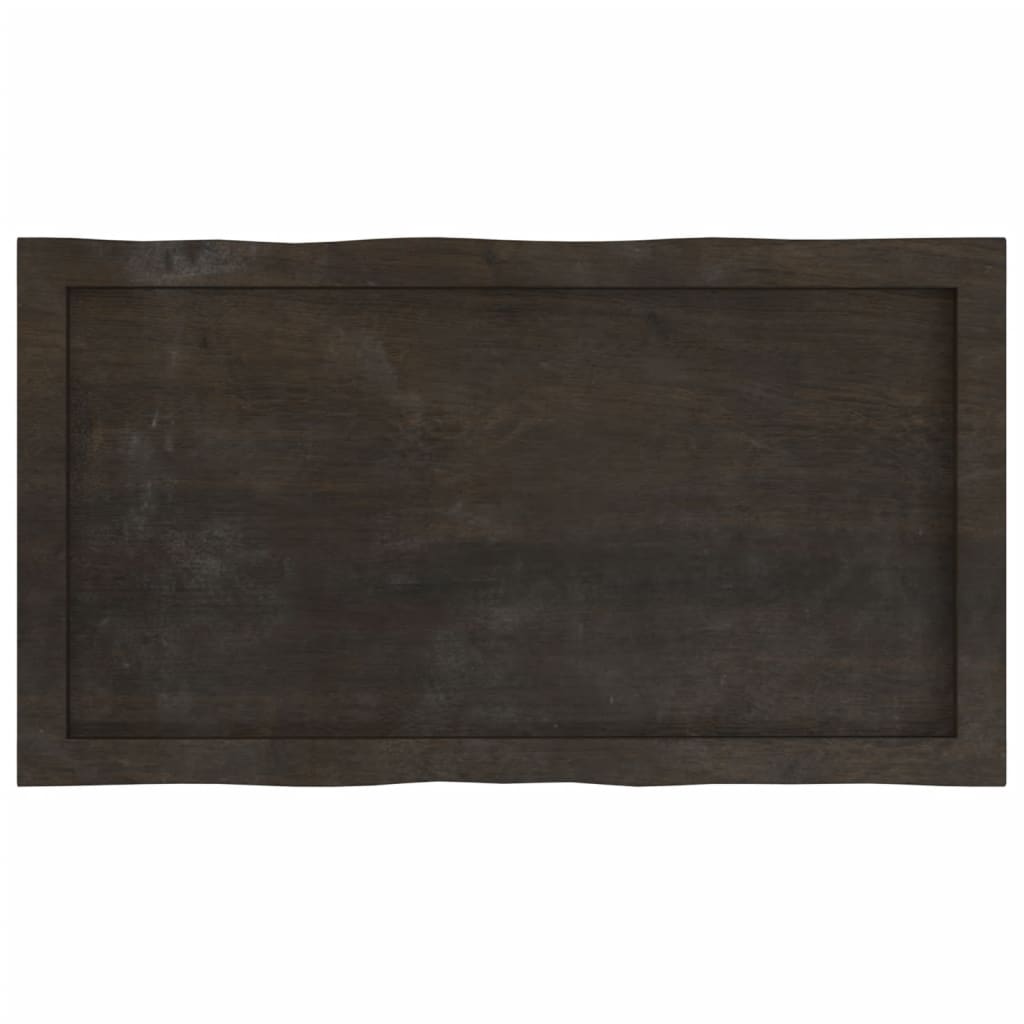 Stolna ploča tamnosmeđa 80x40x(2-6) cm obrađena hrastovina