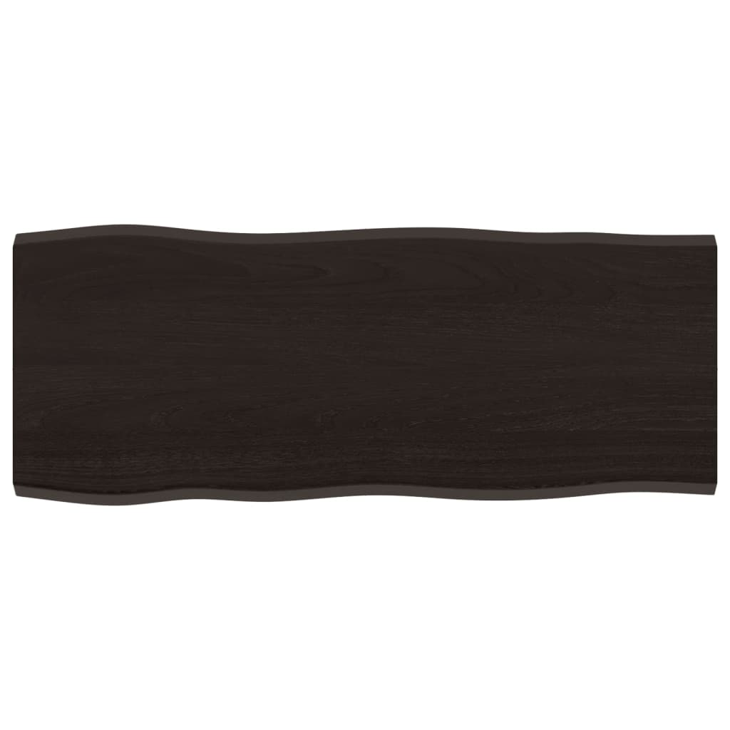 Stolna ploča tamnosmeđa 100x40x2 cm obrađena masivna hrastovina