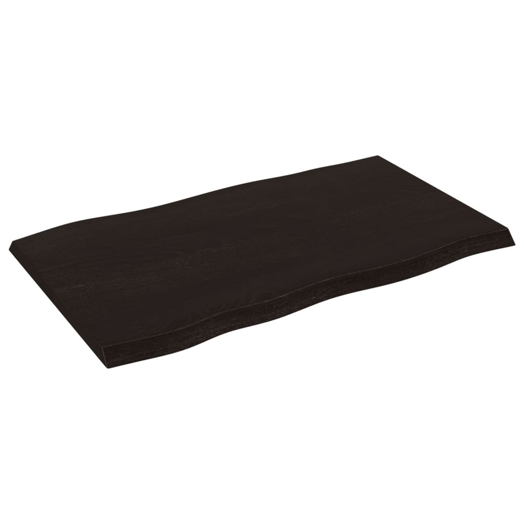 Stolna ploča tamnosmeđa 100x60x(2-4) cm obrađena hrastovina