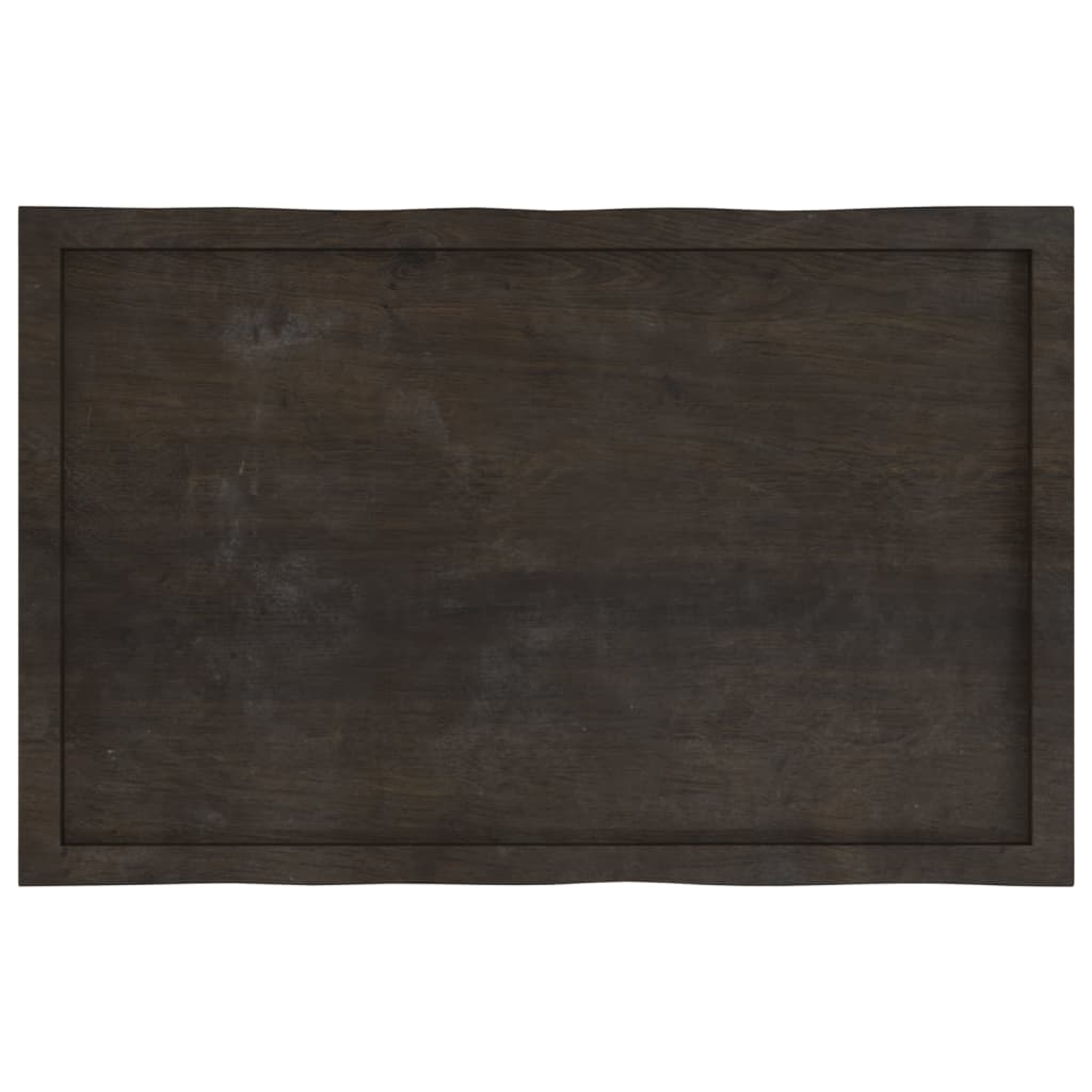 Stolna ploča tamnosmeđa 100x60x(2-4) cm obrađena hrastovina