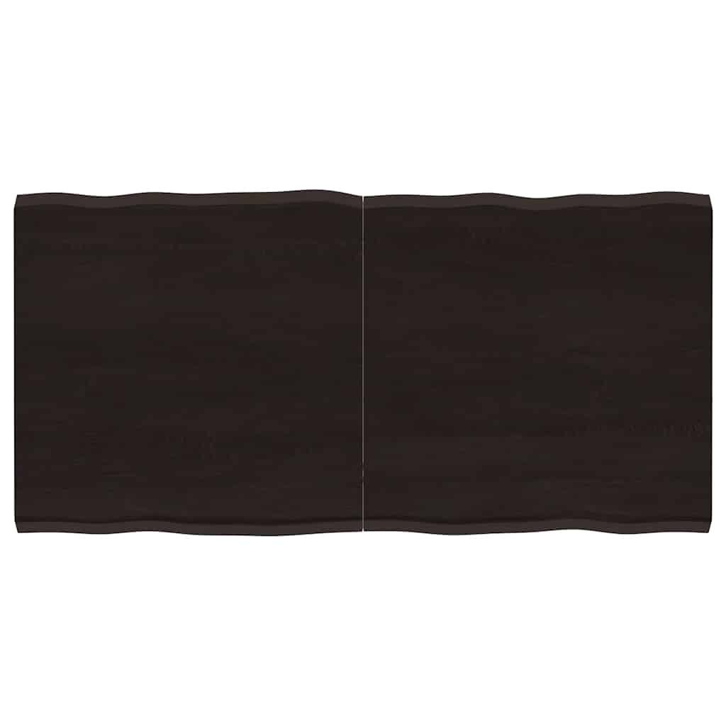 Stolna ploča tamnosmeđa 120x60x(2-4) cm obrađena hrastovina
