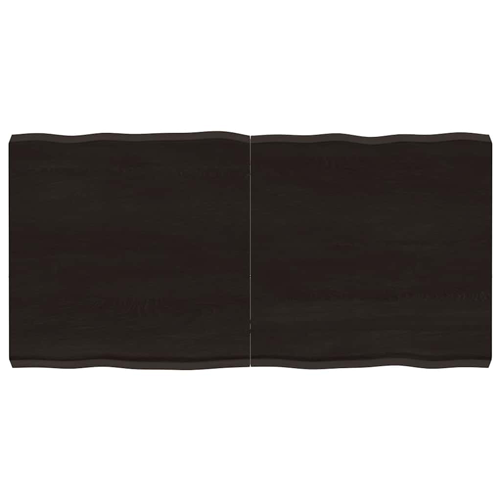 Stolna ploča tamnosmeđa 120x60x(2-6) cm obrađena hrastovina
