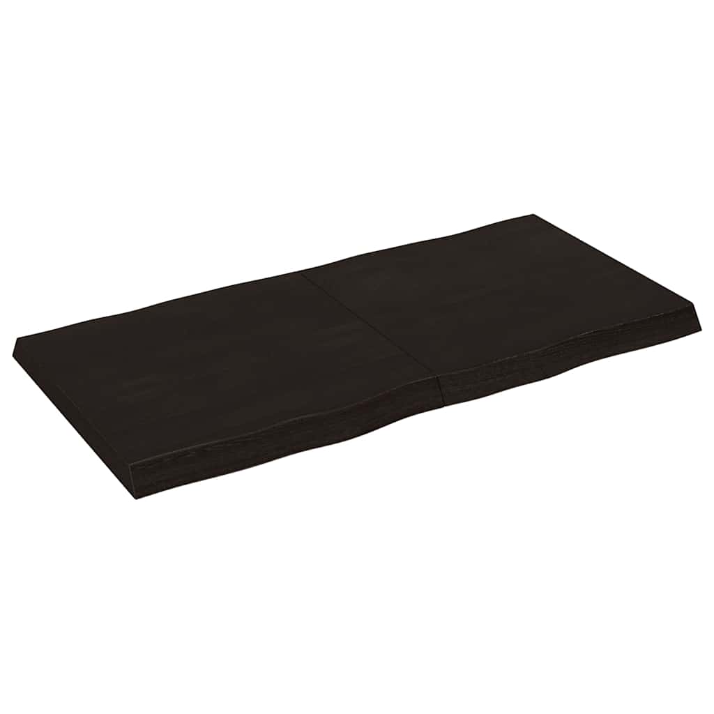 Stolna ploča tamnosmeđa 120x60x(2-6) cm obrađena hrastovina