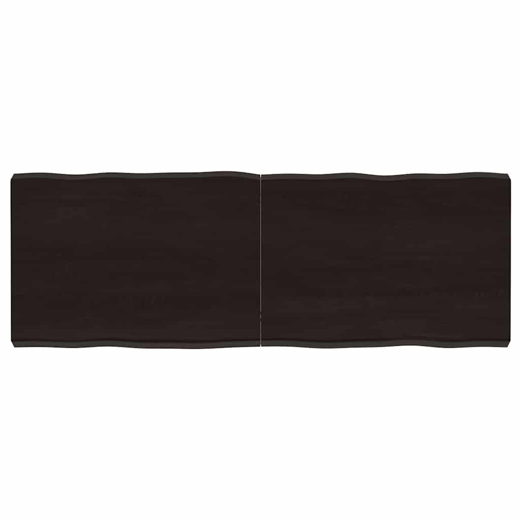 Stolna ploča tamnosmeđa 140x50x(2-6) cm obrađena hrastovina