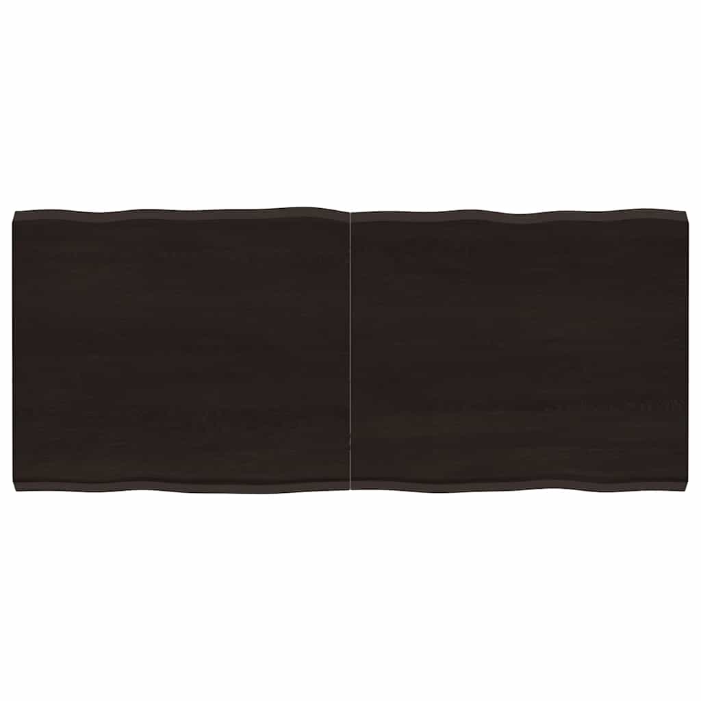 Stolna ploča tamnosmeđa 140x60x(2-4) cm obrađena hrastovina