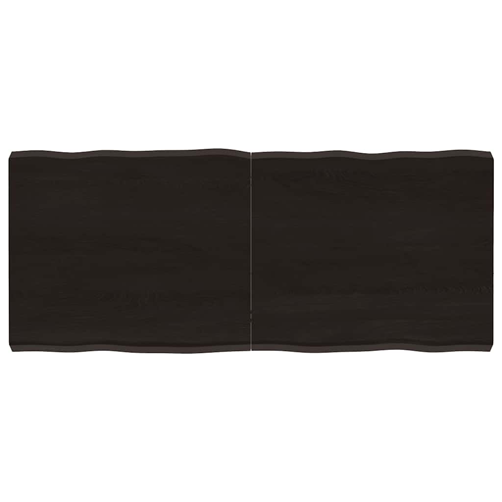 Stolna ploča tamnosmeđa 140x60x(2-6) cm obrađena hrastovina