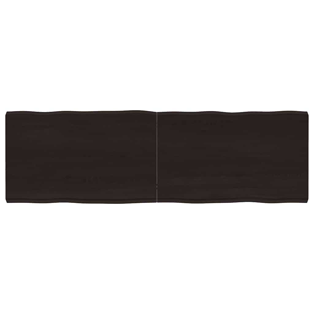 Stolna ploča tamnosmeđa 160x50x(2-6) cm obrađena hrastovina