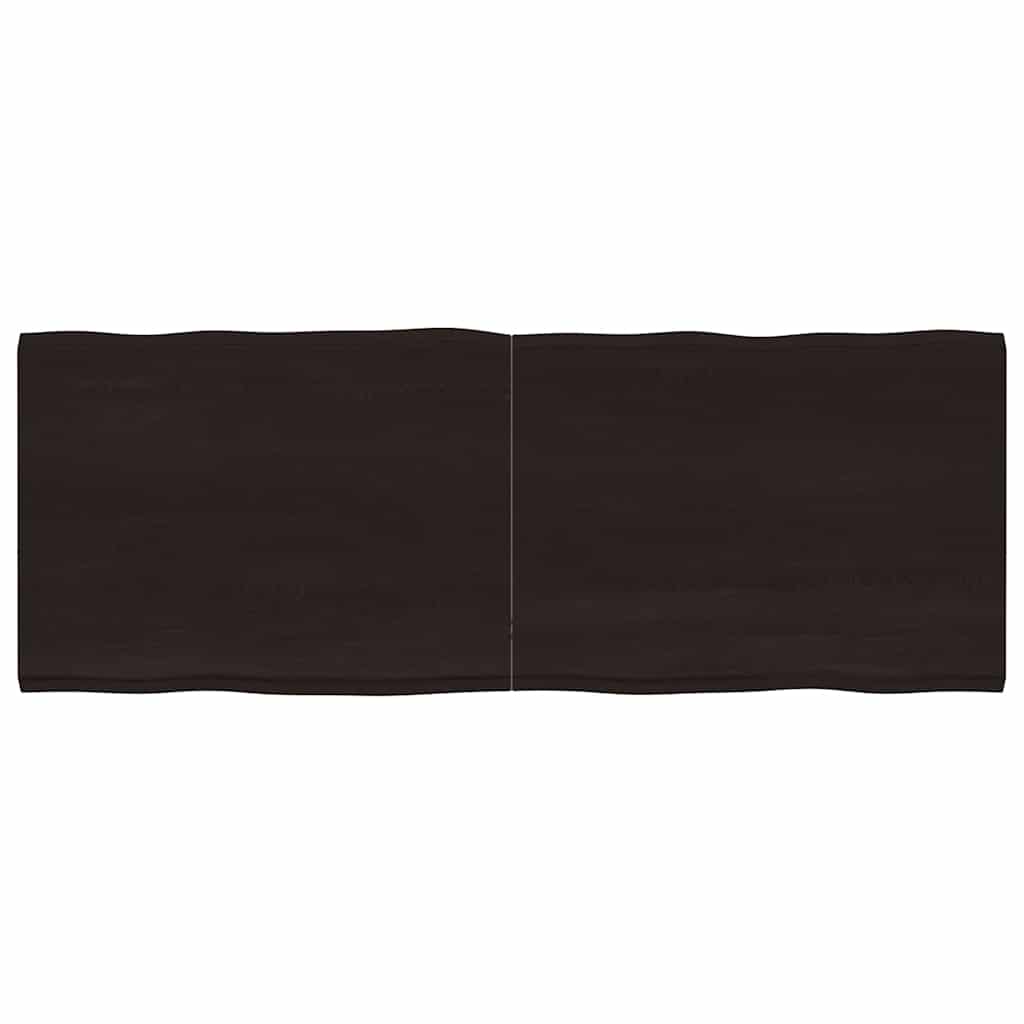 Stolna ploča tamnosmeđa 160x60x(2-4) cm obrađena hrastovina