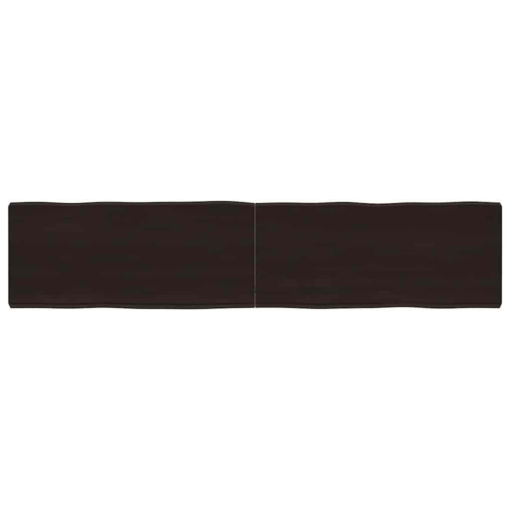 Stolna ploča tamnosmeđa 180 x 40 x (2-6) cm obrađena hrastovina