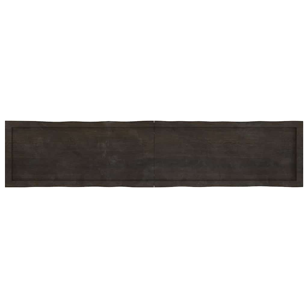 Stolna ploča tamnosmeđa 180 x 40 x (2-6) cm obrađena hrastovina