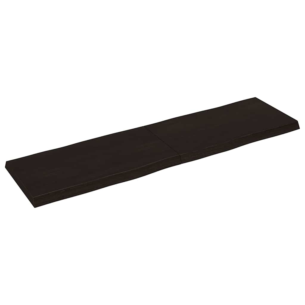 Stolna ploča tamnosmeđa 180x50x(2-6) cm obrađena hrastovina