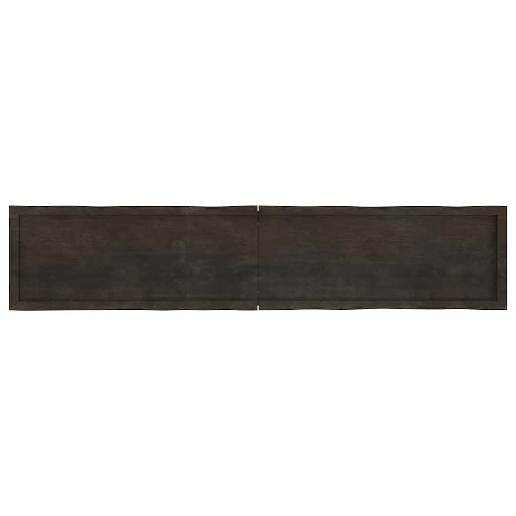 Stolna ploča tamnosmeđa 200x40x(2-4) cm obrađeno masivno drvo