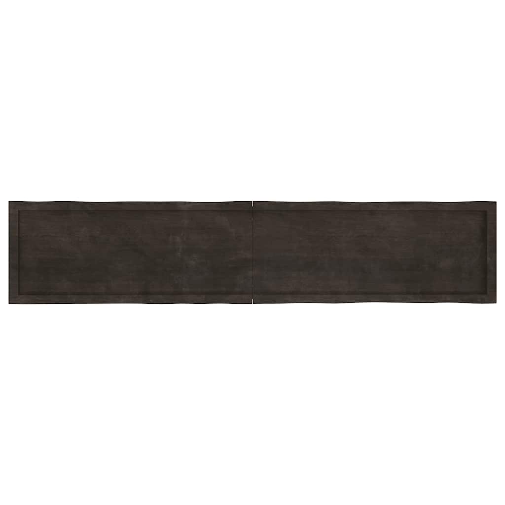 Stolna ploča tamnosmeđa 200x40x(2-6) cm obrađena hrastovina