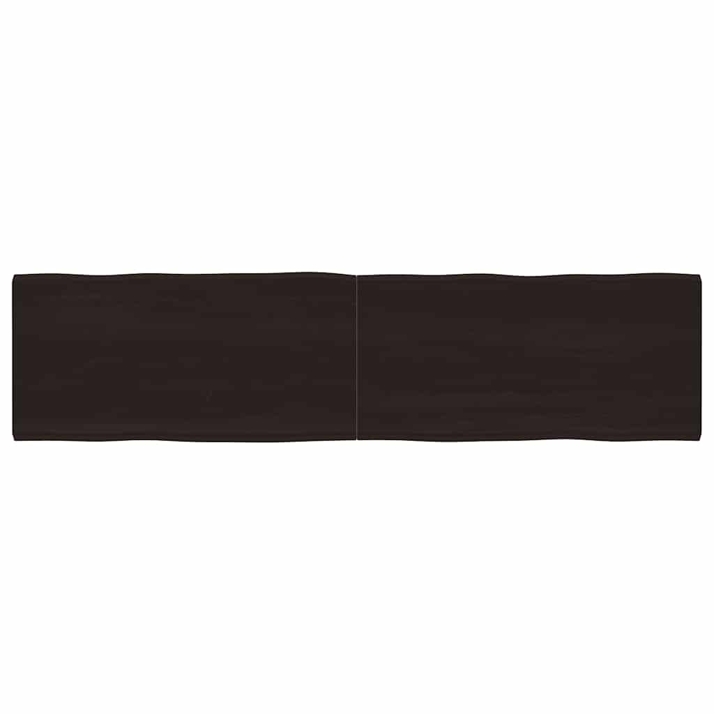 Stolna ploča tamnosmeđa 200x50x(2-4) cm obrađena hrastovina