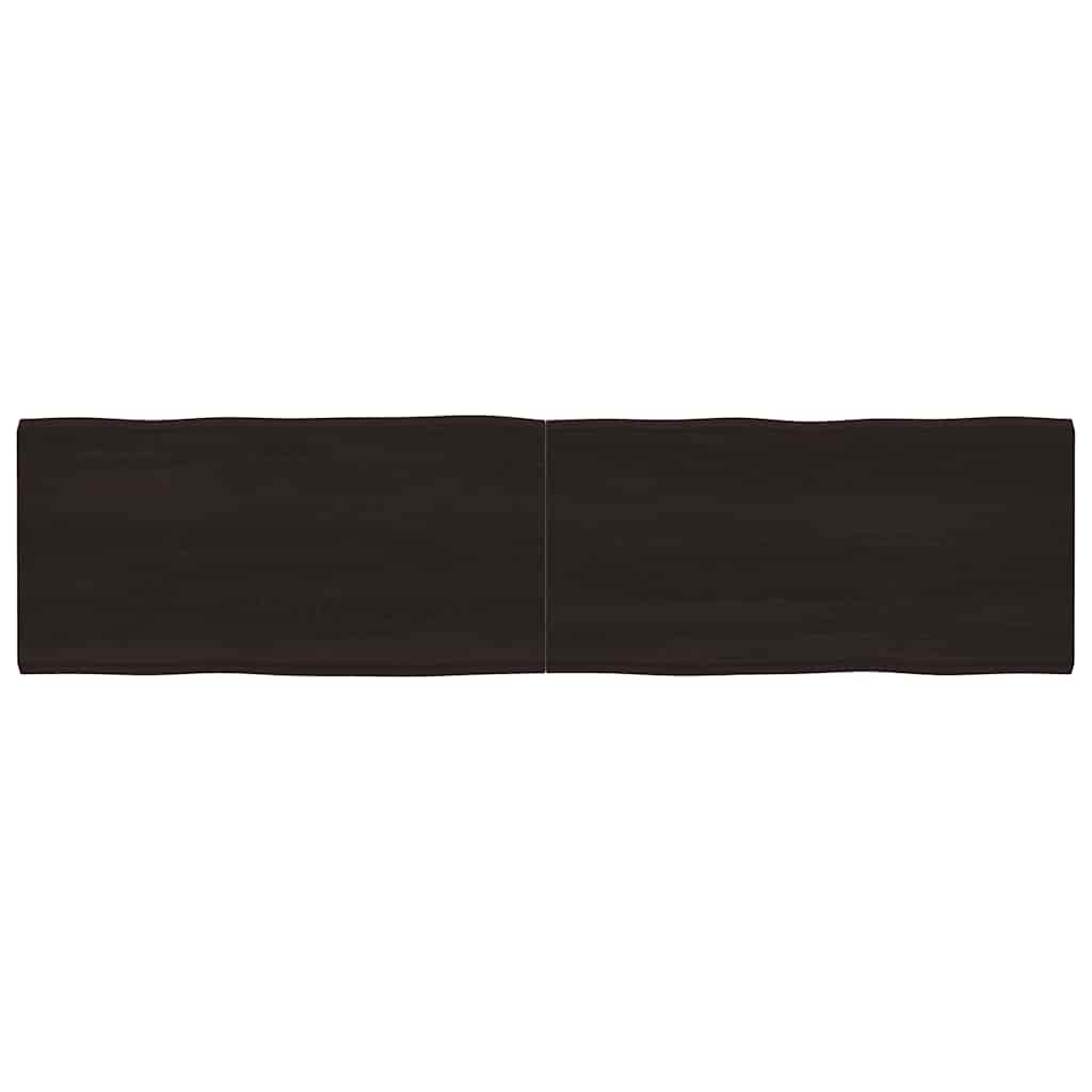 Stolna ploča tamnosmeđa 200x50x(2-6) cm obrađena hrastovina