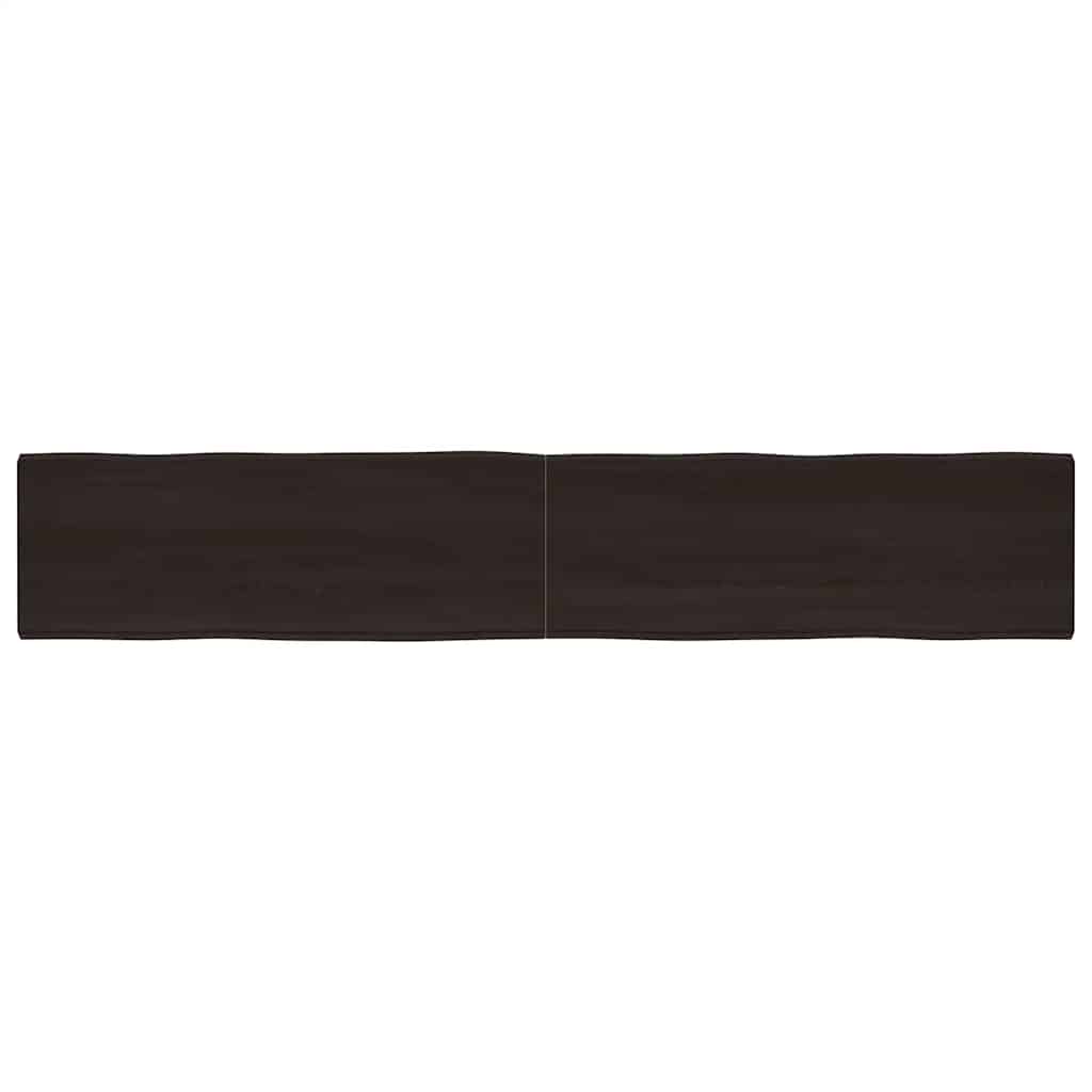 Stolna ploča tamnosmeđa 220x40x(2-6) cm obrađena hrastovina