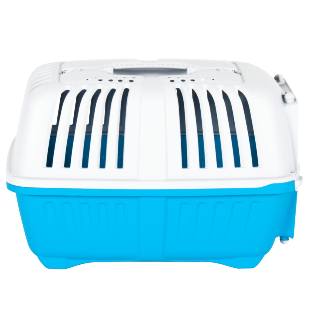 Transporter za ljubimce bijelo-plavi 48x31,5x33 cm polipropilen