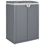 Kanta za smeće s 2 vratima siva 65 x 45 x 88 cm PP