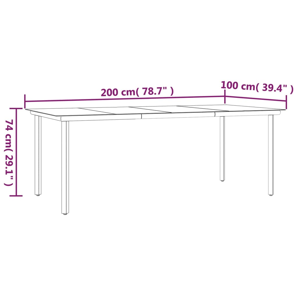 9-dijelni vrtni blagovaonski set od poliratana
