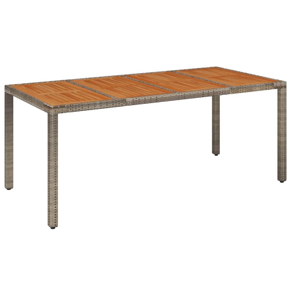 7-dijelni vrtni blagovaonski set sivi od poliratana