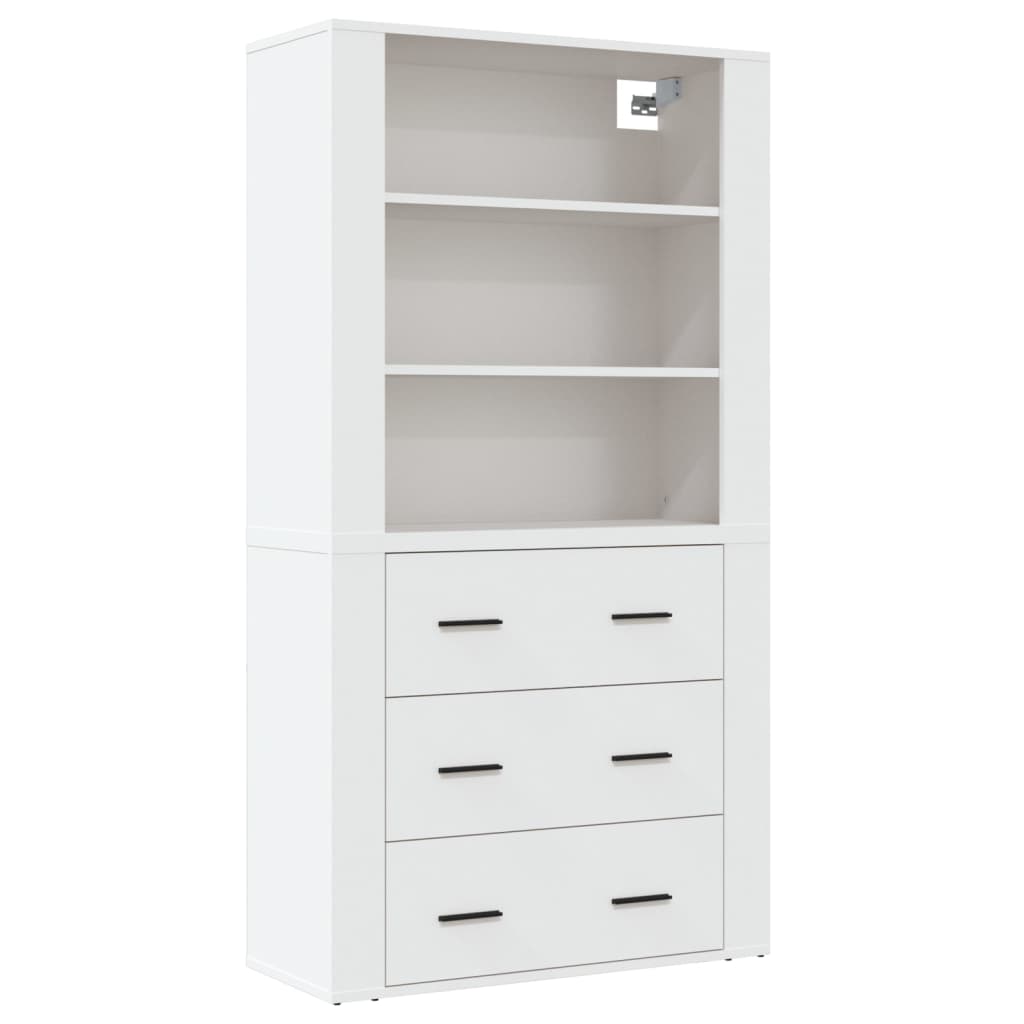 Visoka komoda bijela od konstruiranog drva