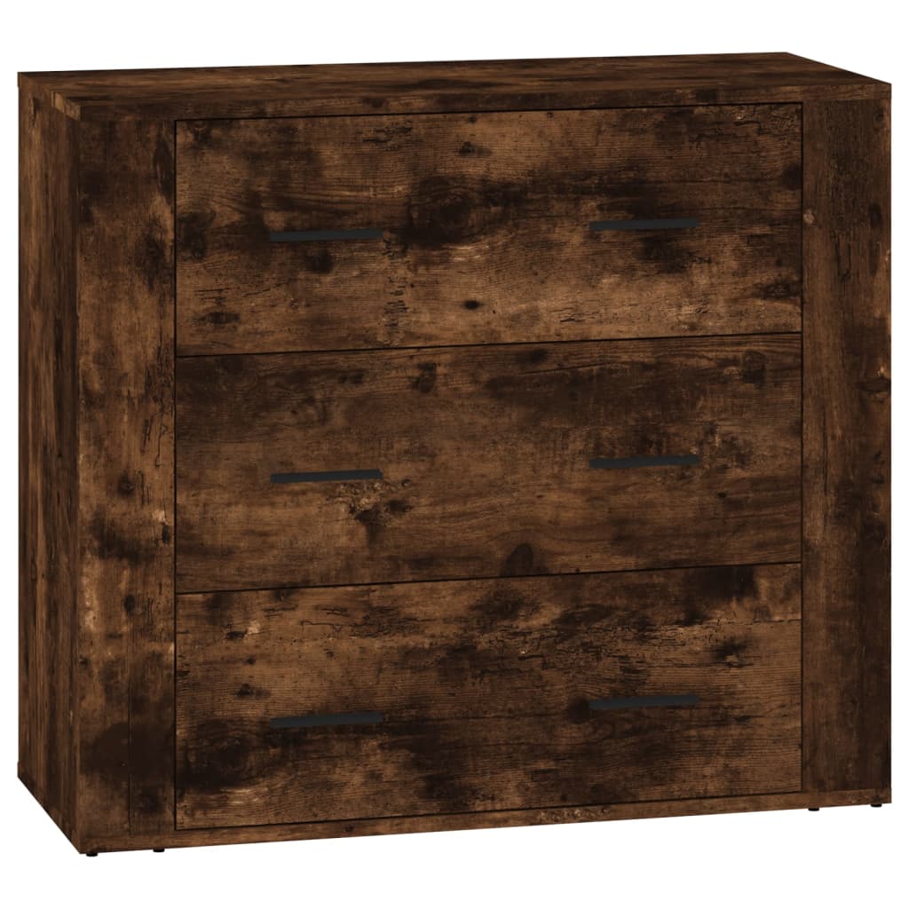 Komode 3 kom boja dimljenog hrasta od konstruiranog drva