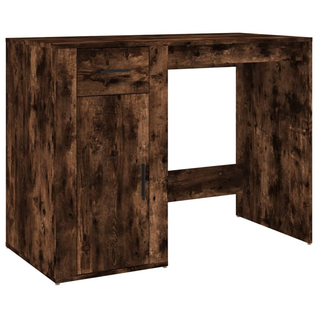 Radni stol s ormarićem boja dimljenog hrasta konstruirano drvo